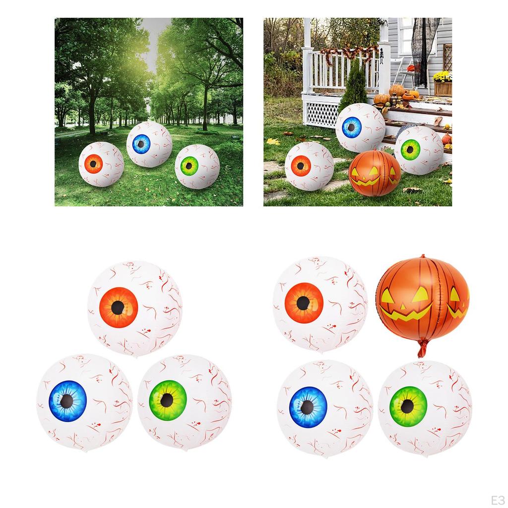 Creepy Inflatable Eyeball Decor Set for Halloween Festivities
