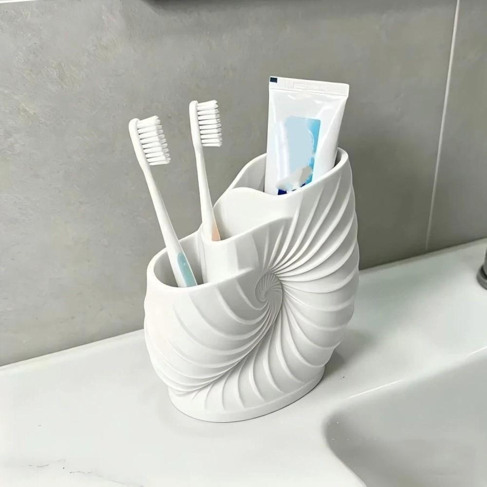 Ocean Style Nautilus Toothbrush Holder 3D Printed Makeup Brush Organizer Washbasin