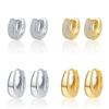 Elegant Gold-Plated Copper Hoop Earrings with Versatile Backs for a Sophisticated Look