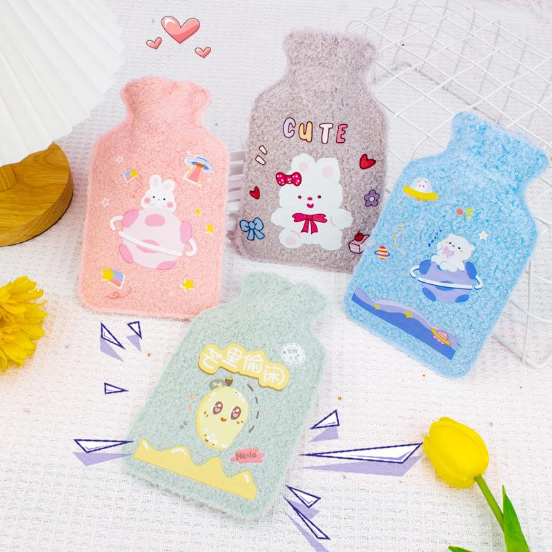 Plush Cartoon Mini Hot Water Bag Hand Warmer - Cute and Cozy for Students and Babies