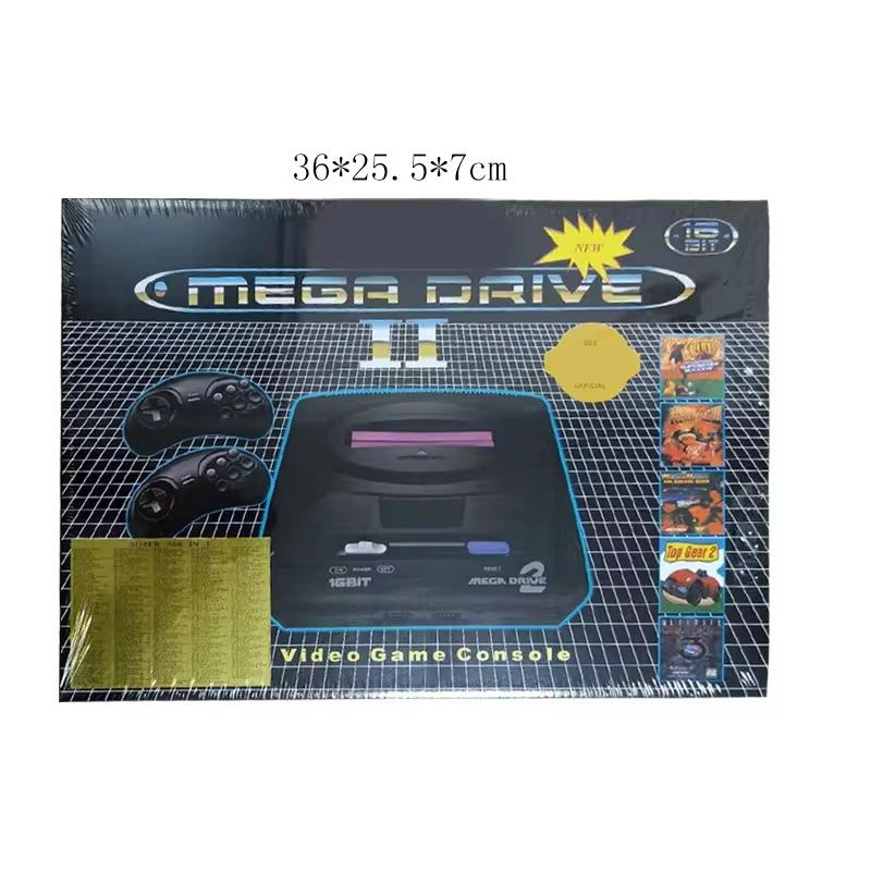 Consola de Juegos Retro de 16 Bits para Sega Mega Drive 2 Consola de Juegos MD de la Vieja Escuela(Incluye 5 tipos diferentes de juegos)