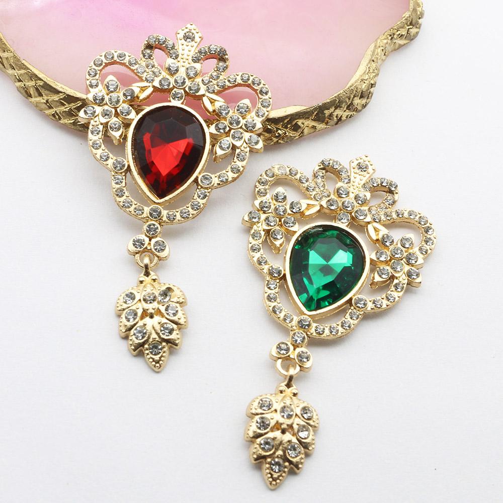 LKERAN 5 Pieces of 35 * 69MM Creative Crown Alloy Pendant, Wedding, Hair Accessories, DIY Brooch, Clothing Accessories