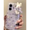 Purple Rabbit Phone Case For Apple iPhone 17 ProMax- Silicone Shockproof Cute Simple Cases Full Cover On iPhone 17/16/15/14/13/12/11/Pro/ProMax/Plus