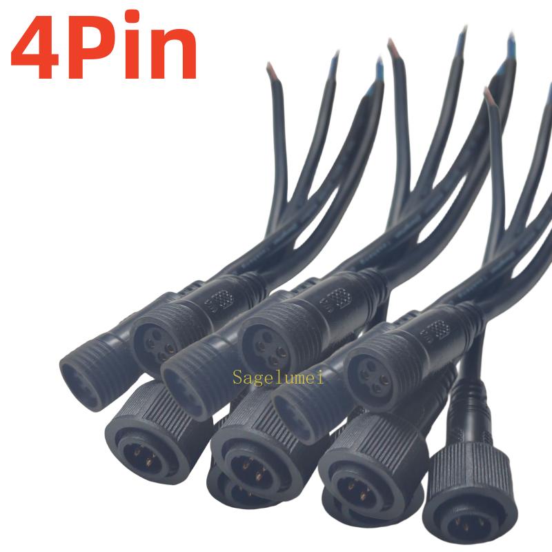 5/10Pairs 2pin 3Pin 4pin Led Waterproof Connector Male To Female Waterproof Cable for 5050 RGB WS2811 2812 6812 Led Strip Driver