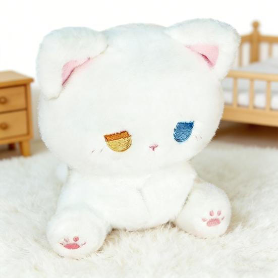 Lindo Peluche Gato Sentado Juguete Suave Muñeco de Animal de Peluche Adorable Abrazable Decoración para Habitación Infantil Almohada Compañera Regalo para Amigos Niños