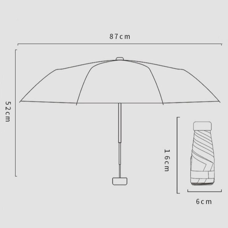 Portable Mini UV Umbrella Perfect For Travel Lightweight Solution For Sunny Weather
