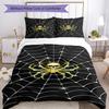 Spider Web Bedding Set Breathable Duvet Cover with Pillowcases Decorative Bed Linen for Bedroom Home Decoration Birthday Gift