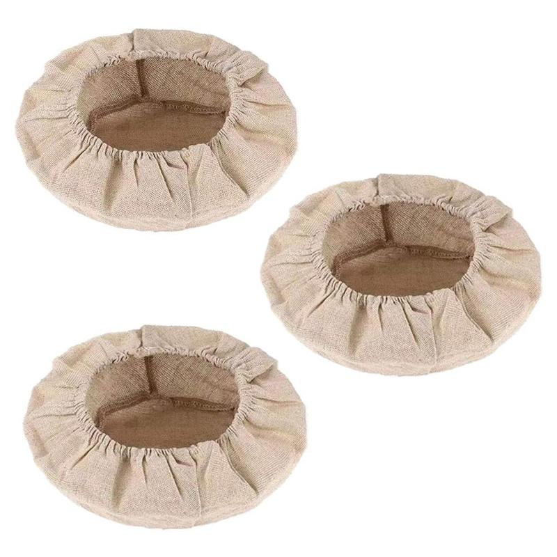 3/4Pcs Bread Basket Liner Cloth Set 9/10Inch Round Dough Fermentation Cloth Liner Baking Dough Basket Cover DIY Baking Tools
