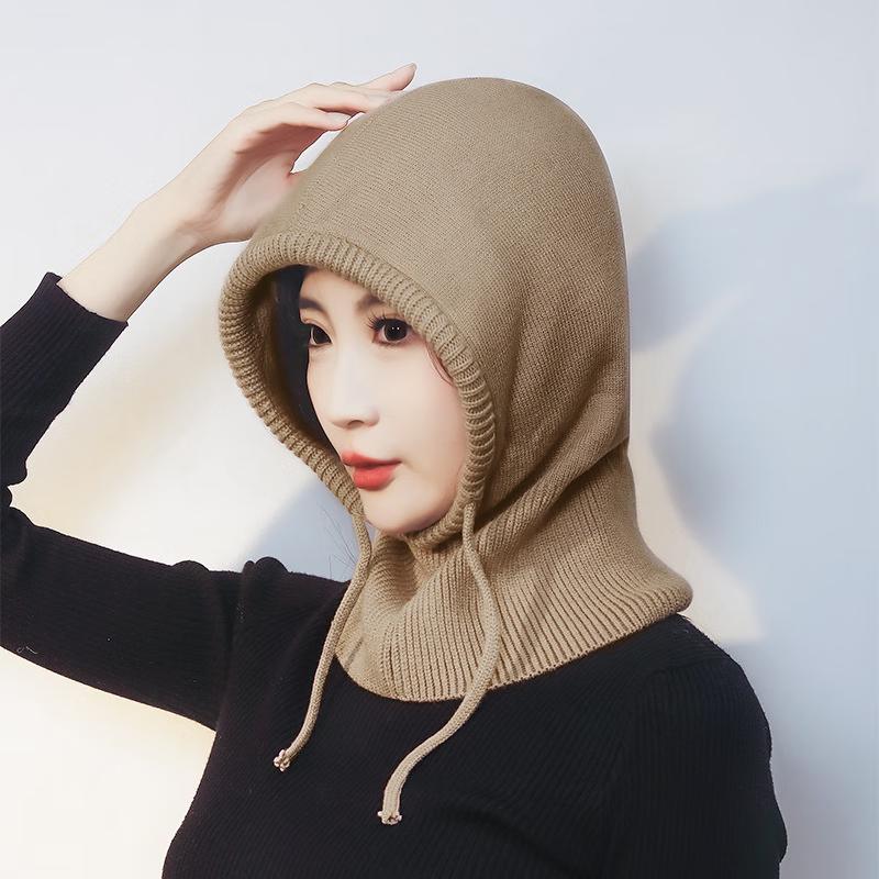 ZHENYUEQI Winter Unisex Outdoor Integrated Knitted Hat, Neck Warmer & Ear Protection