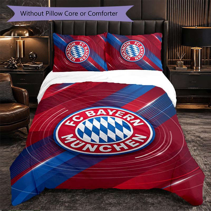 Biancheria da letto a tema Bayern Monaco Set 3 Pezzi Copripiumino Biancheria da letto decorativa per stanza di adolescenti Decorazione per la casa