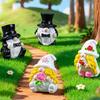 Cute Mini Suit Marriage Dwarf Doll Figurine Miniature Resin Garden Fairy Landscape Wedding Valentine'S Day Gifts Table Ornaments