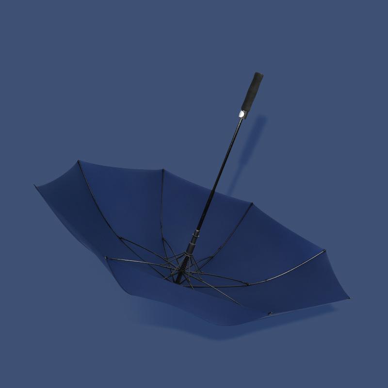 Ins Straight Pole Long Handle Large Umbrella Double Female Reinforced Wind-resistant Dual-purpose Parasol for Students To Go To School