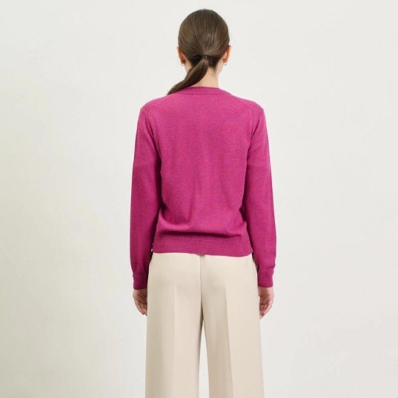 Bcbg Round Neck Wool Knit Cardigan B5s2k210