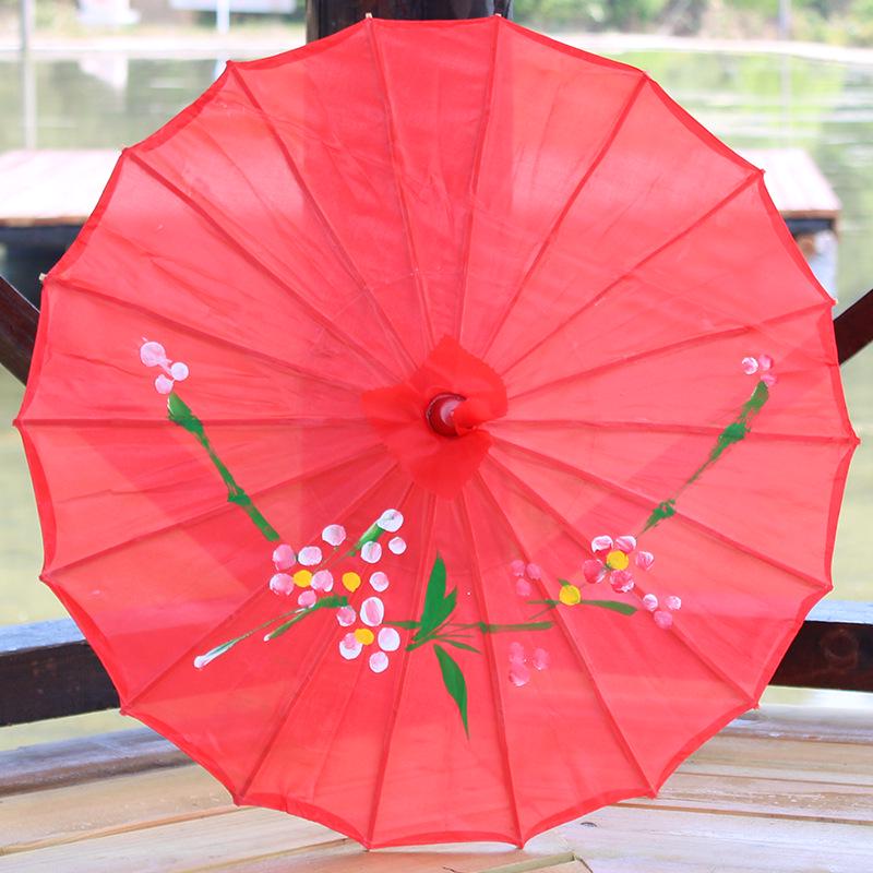 Ancient Style Silk Cloth Paper Umbrella for Dance and Cheongsam Performance - Decorative Craft Umbrella In Various Sizes for Adults and Kids