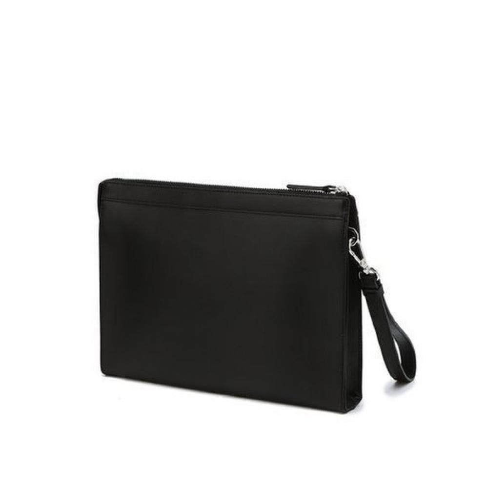 Daks Black Cowhide Clutch Bag With Embossed Pattern Dbba6f481bk