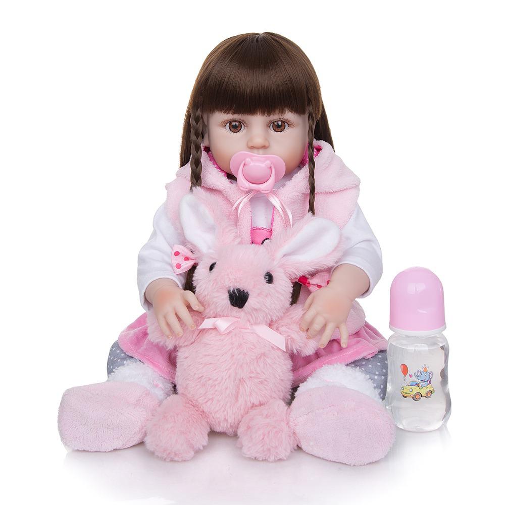 KEIUMI 48cm Realistic Silicone Baby Girl Doll