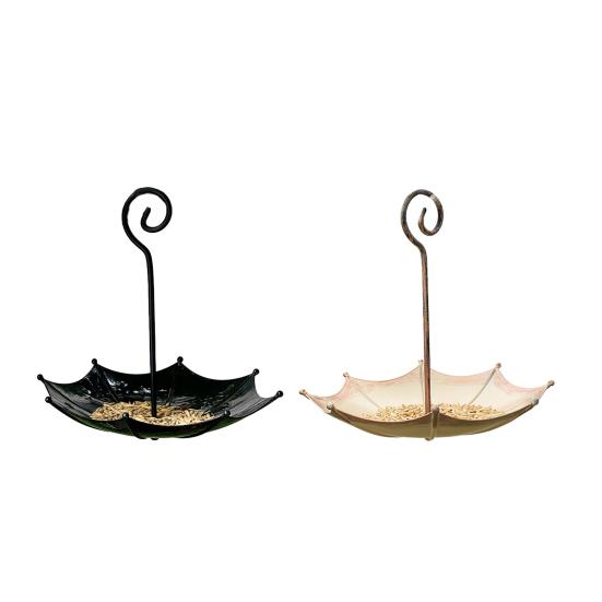 Umbrella Bird Feeder Outdoor Hanging Bird Feeder Decorative Open Bird Feeder for Balcony Garden Backyard