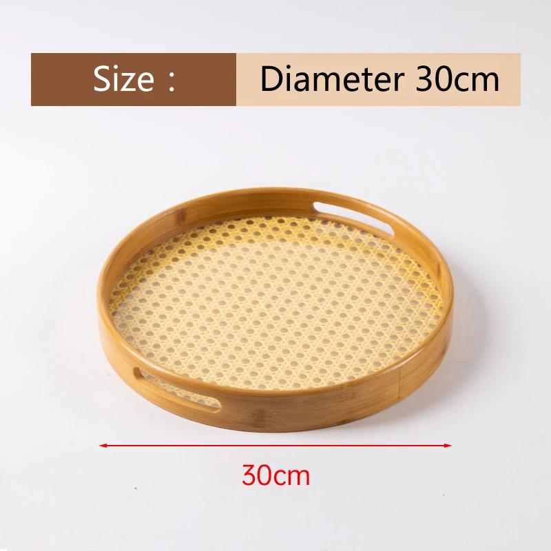 HeMu-Transparent Acrylic Bamboo Cotton Tray, Portable Rectangular Tea Set, Tea Plate, Restaurant, Hotel Household