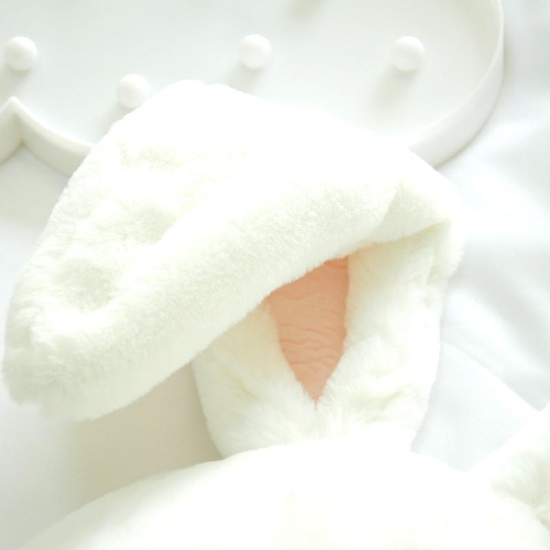 Bunny Hat Warm Plush Ears Cute Decoration Costume Bunny Hat for Women Men Halloween Easter White