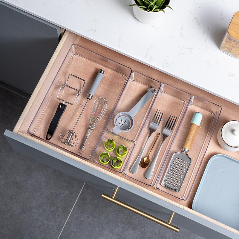 New Combined Storage Box Desktop Drawer Storage Home Organizer Box Cosmetics Lipstick Socks Bar Transparent Storage Basket