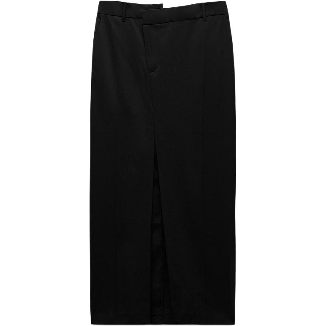 

Zara Side Slit Midi Casual Skirt Women skirts Black 2180505-800 M