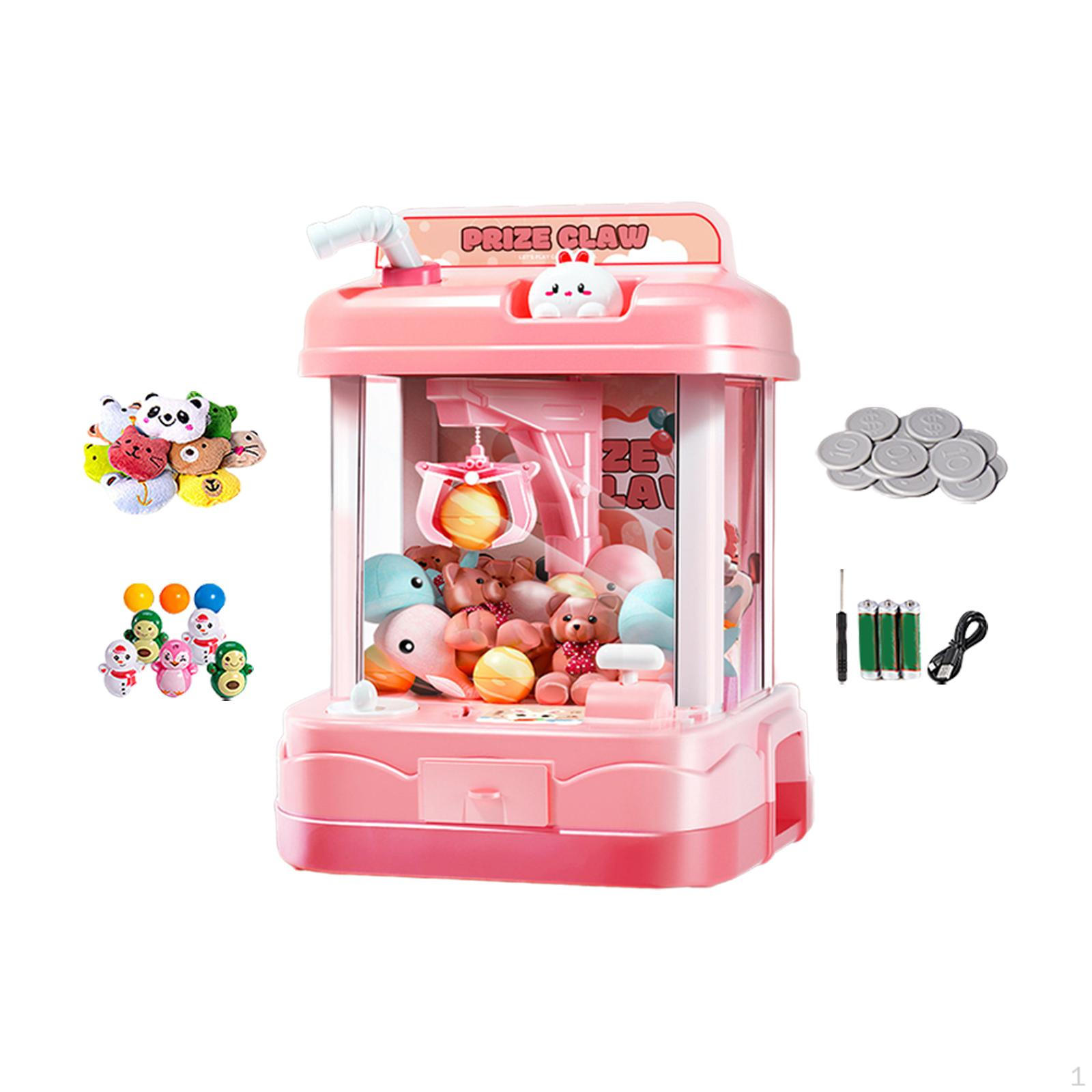 

Машина для когтей Настольная игра Ручной захват Кукла Игрушка Мини Электронная аркада 60S Количество розовый