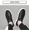 European Men's Korean Style Leather Skate Shoes: Versatile Trendy Casual White Sneakers