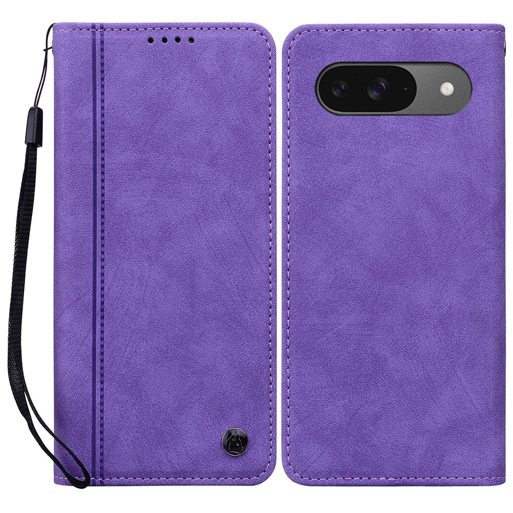 Phone Case For Google Pixel 10 Pro/9/9 Pro Lines Pattern Wallet Leather Cover with Strap