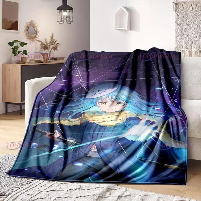 That Time I Got Reincarnated As A Slime Blankets Anime Cartoon Rimuru Tempest Blankets Home Flannel Blanket Sofa Throw Blanket