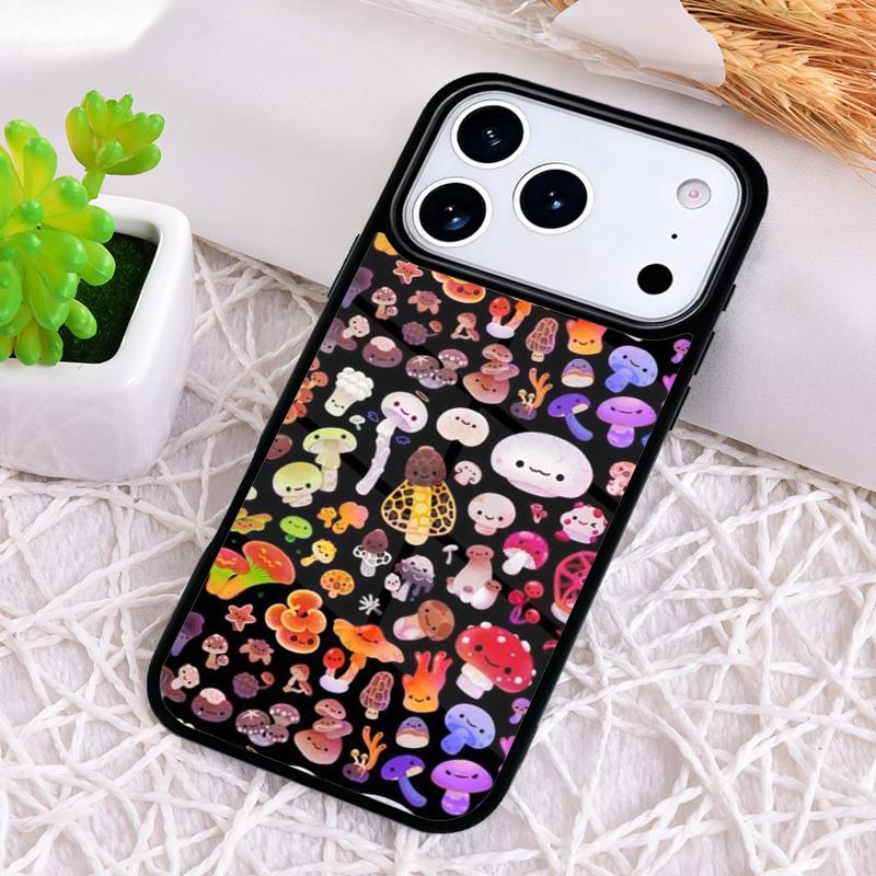 Mushroom Shockproof Phone Case for iPhone 17 Air 16e 15 11 12 14 13 Pro Max Cover Coque