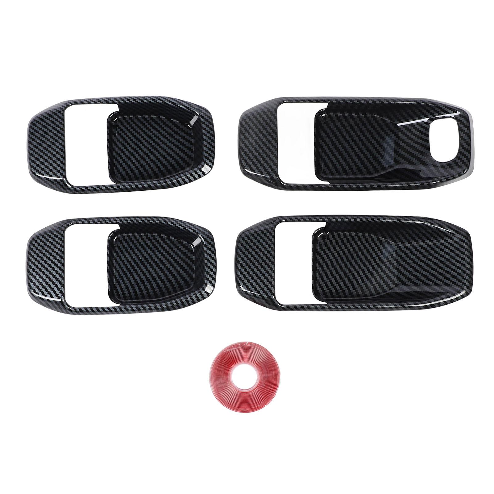 

Inner Door Bowl Panel Cover Trim Easy Installation Fadeless Interior Door Handle Bowl Cover Trim Scratchproof for JT 2020-2025 чёрный