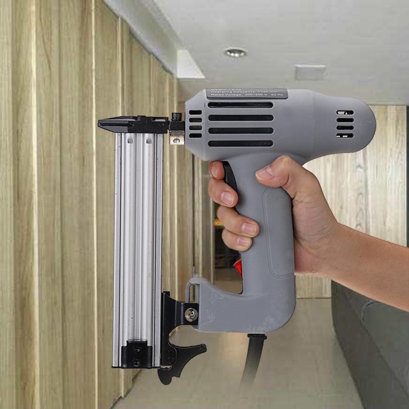 F30 Nail Electric Straight Nailer Nailing Device Woodworking Portable Grey AC 220V 1800W