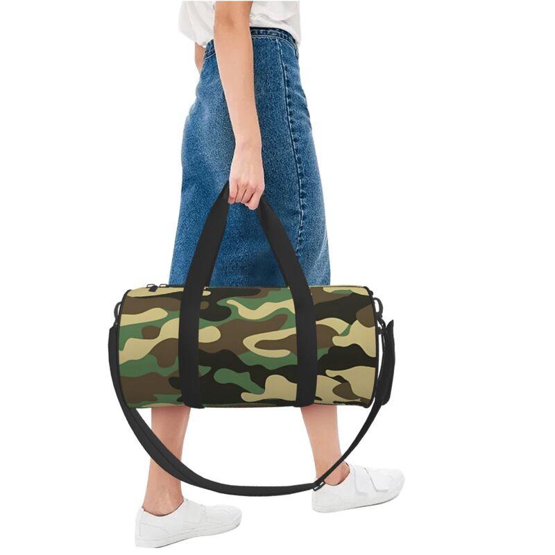 Green Military Camouflage Travel Duffel Bags Portable Foldable Waterproof Carry on Luggage Bag Lightweight Yoga Gym Sports Bag