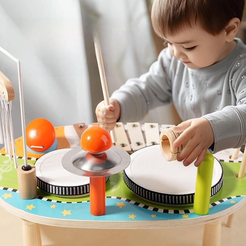 Wooden Kids Percussion Toy With Multifunctional Design For Early Education And Music Development