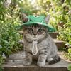 Football Theme Exposed Ear Hat Breathable Pet Sun Hat Cute Dog Fisherman Hat  Walking