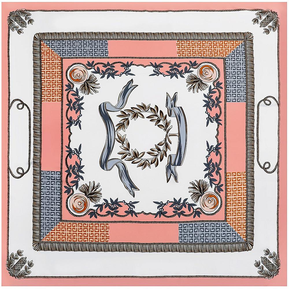 POBING Silk Scarf Women Large Shawls Horse Print Stoles Square Bandana Luxury Kerchief Big Hijab Scarf Female Foulards 130CM