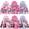 2025 Sonbahar K-POP Şeytan Avcısı Kız Grubu Cosplay Fermuarlı Kapüşonlu Çocuk Sweatshirt