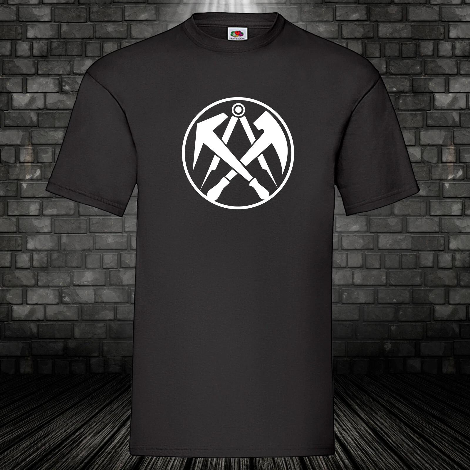Roofer Guild Symbol T-Shirt Guild Sign Shirt Coat of Arms Logo Roof S-5XL XXXL