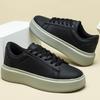 Retro Chunky Sneakers Women Fashion Platform Shoes Men Casual Sneakers Waterproof Walking Shoes PU Leather Outdoor Footwear