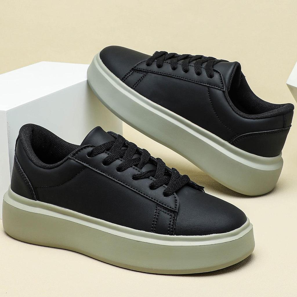 Retro Chunky Sneakers Women Fashion Platform Shoes Men Casual Sneakers Waterproof Walking Shoes PU Leather Outdoor Footwear