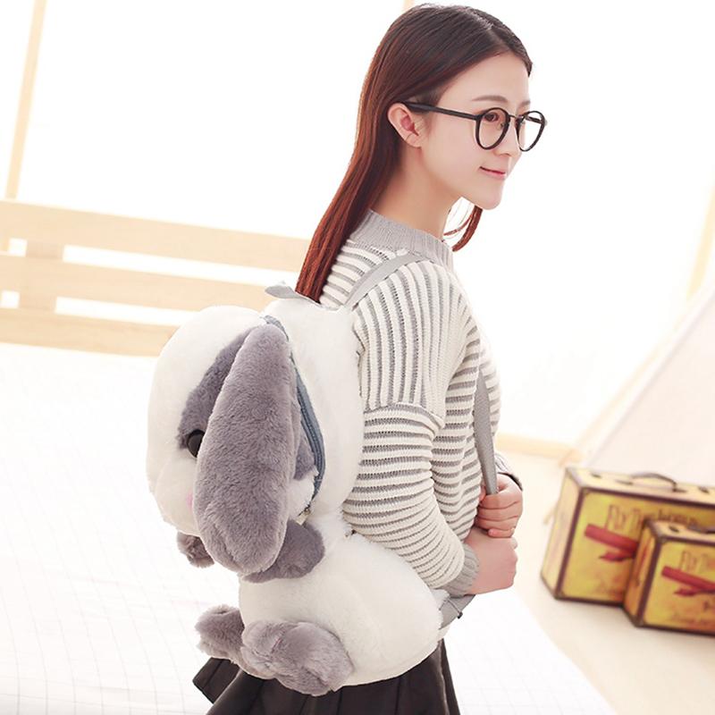Cute Cartoon Rabbit Shoulder Bag Shoulder Bag Furry Toy Backpack Children's Holiday Gift Christmas Gift