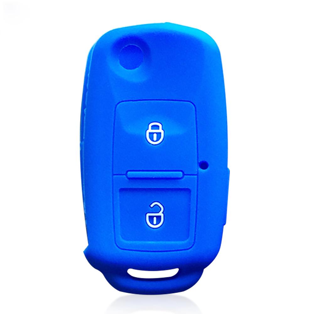 Silicone Car Key Cover Case For VW Golf 4 POLO Passat B5 T4 for Seat Cordoba Altea XL Leon for Skoda Octavia Superb 3 Buttons
