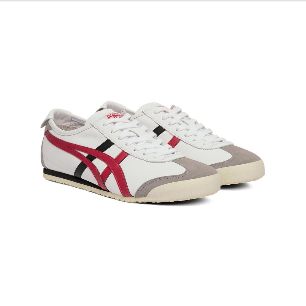 ONITSUKA TIGER Adidași Unisex Mexico 66 Albi Clasici Roșii 1183C102_105