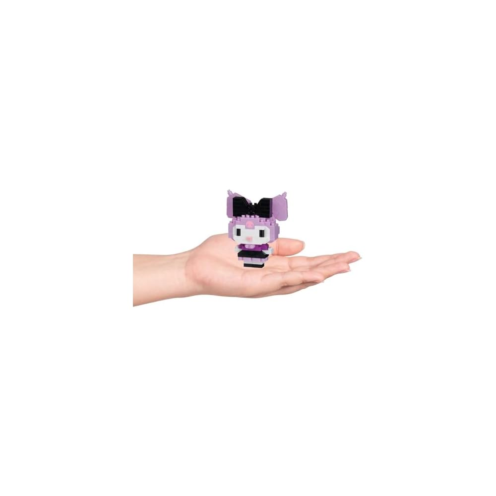 Kawada Nano Block Kuromi Dress Up Set 3x10.5x18cm for Ages 12 and Up Interior Hobby Building Toy