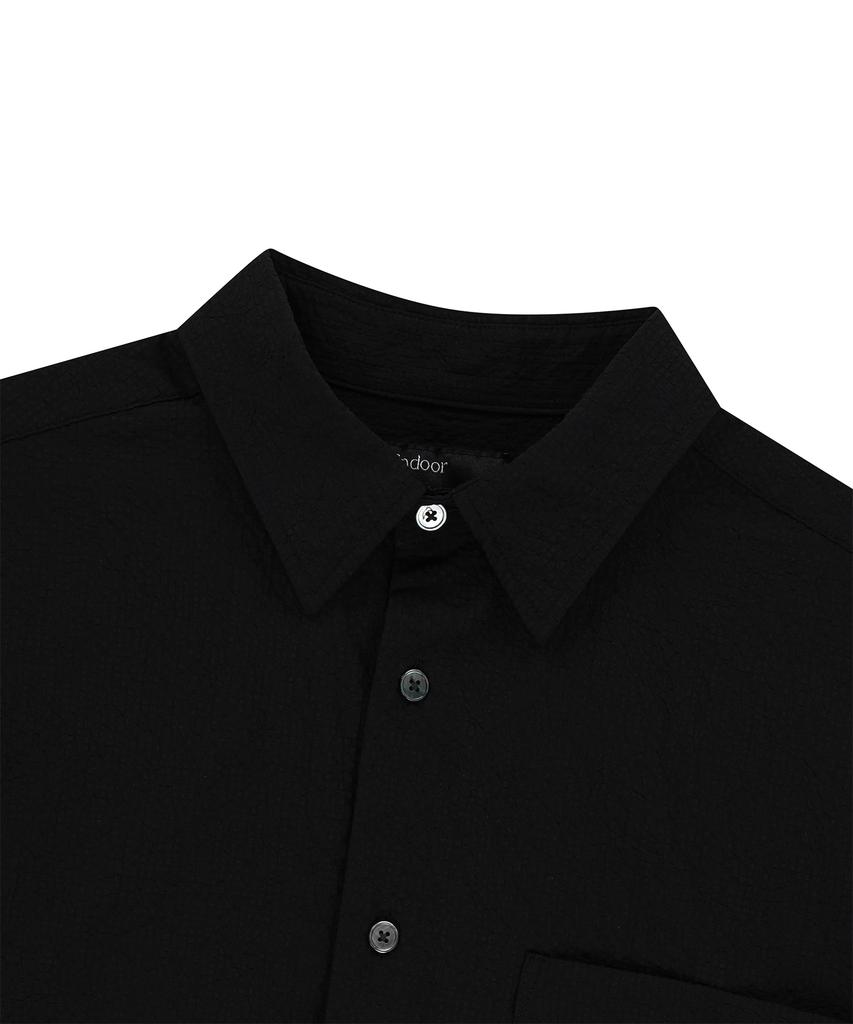 ENDOOR Washed Seersucker 1/2 Shirt (Black)