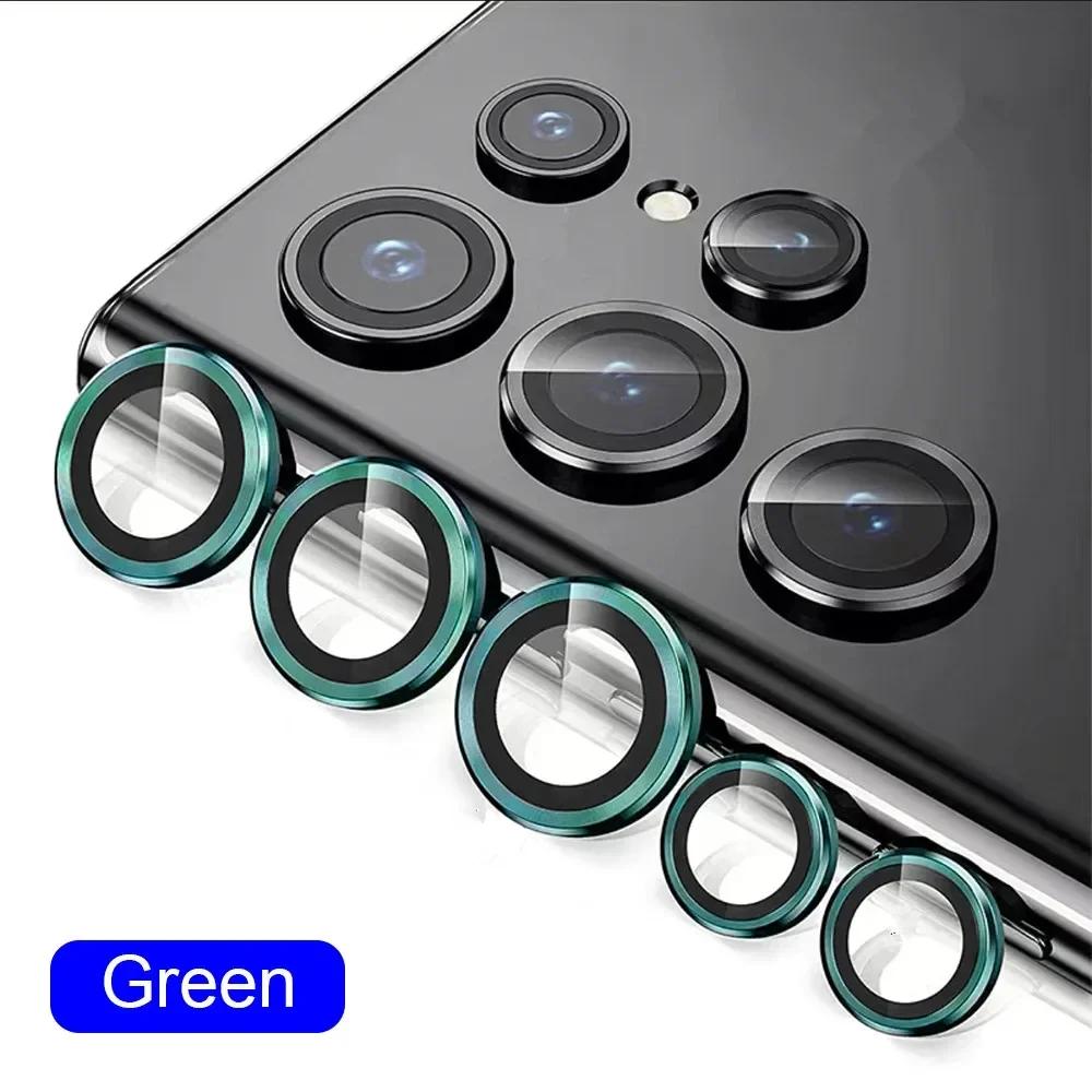 HD Tempered Glass Camera Lens Protector Metal Ring Film For Samsung Galaxy S26 S25 S24 S23 Ultra Plus Anti-Scratch