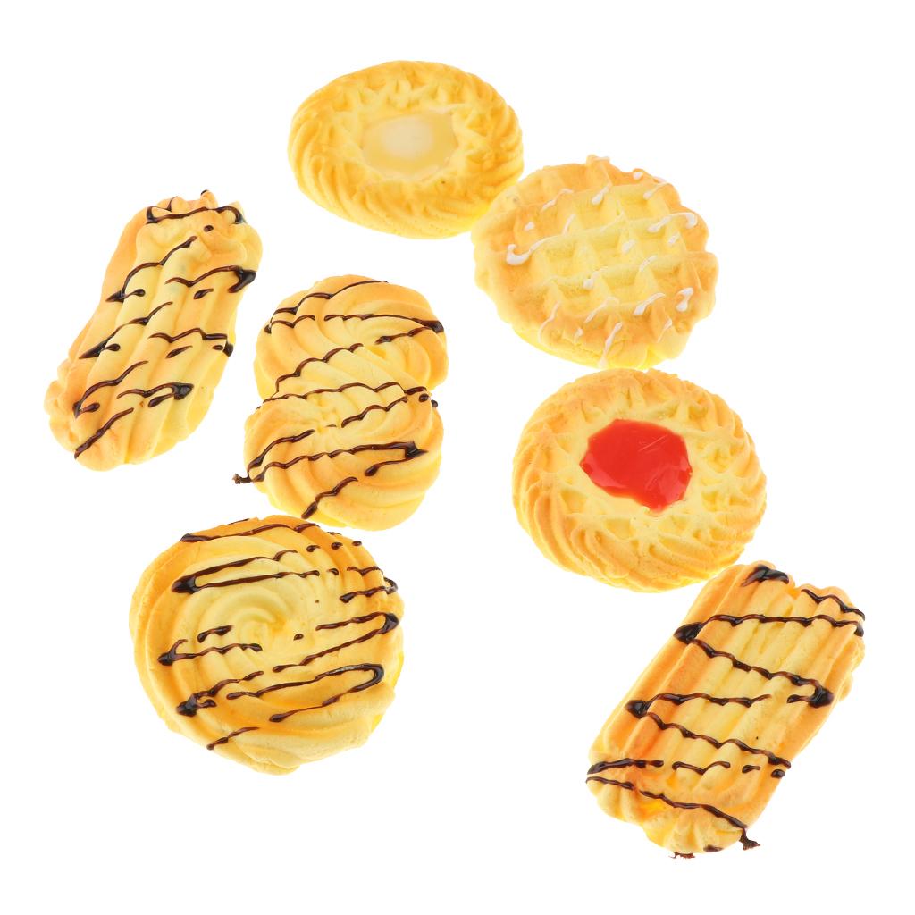 

Artificial Dessert Decoration PU Biscuit Cookie Display Pretend Play Toy for Kids Wedding Exhibition