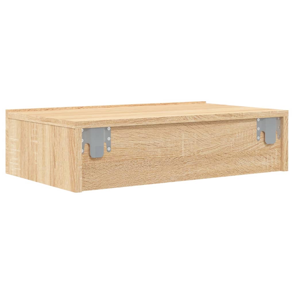 TV Cabinet with LED Lights Sonoma Oak 60 x 35 x 15.5 cm