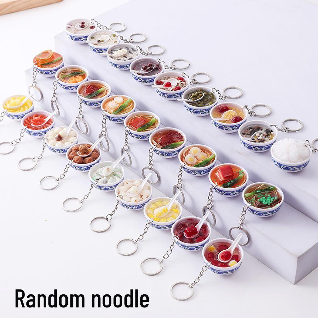 Mini Hot Pot Mala Tang Noodle Bowl Keychain Ornament