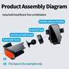 Stand Auto Accessories Car Mobile Phone Holder For Lexus LX 570 Sport J200 2016 2017-    GPS Bracket Navigation